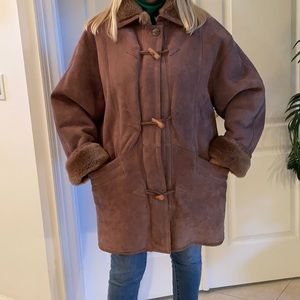 Original Shearling Sheepskin Winter Coat, Classic Design! (38 Eur / Large)